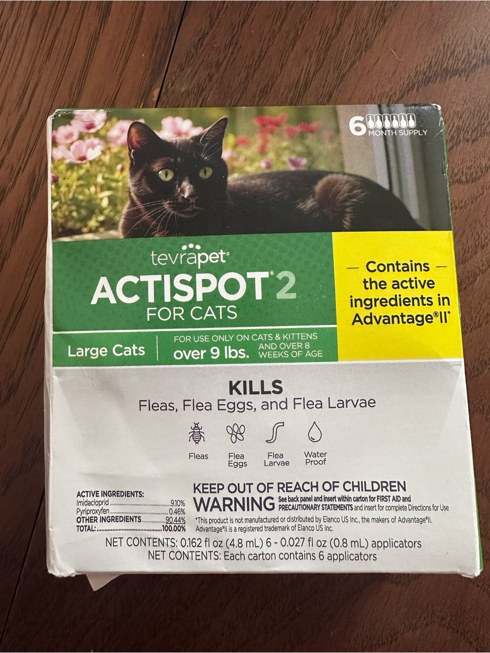 Actispot 2 for Cats Large Cats (Green) - Flea Treatment-6pack